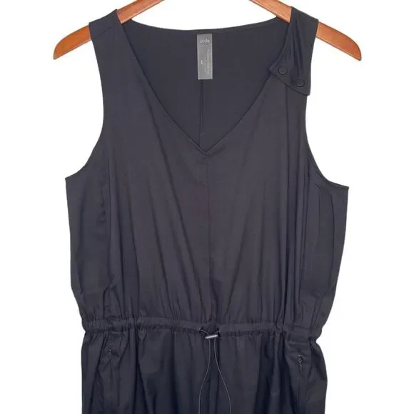 Zuda Z Eco Cropped Wide Leg Sleeveless Jumpsuit Cinched Waist Pockets UPF 50 - Picture 3 of 16